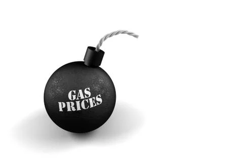 Exploding gas prices 스톡 일러스트