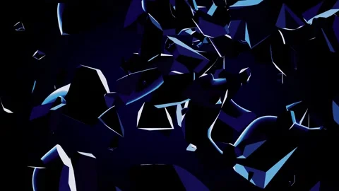 Exploding geometrical man face Stock Footage 266128698