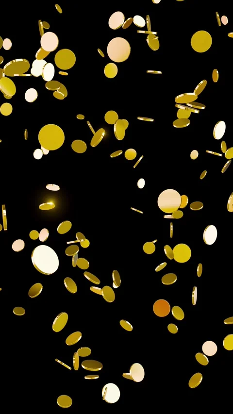 Exploding Gold Coins Motion Graphic Loop. Vídeos de archivo 321108938