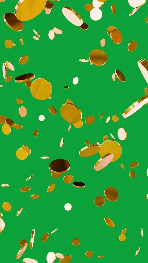 Exploding Gold Coins Motion Graphic Loop. Stock Footage 321108958