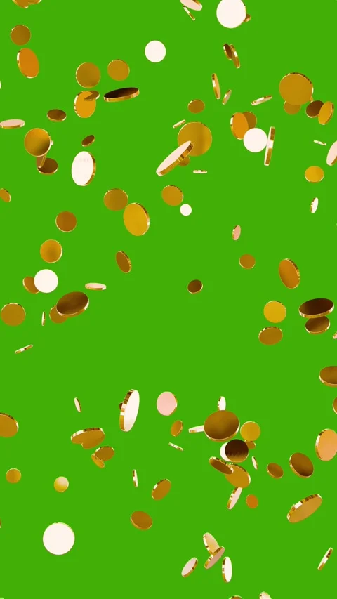 Exploding Gold Coins Motion Graphic Loop. Stock Footage 321108961
