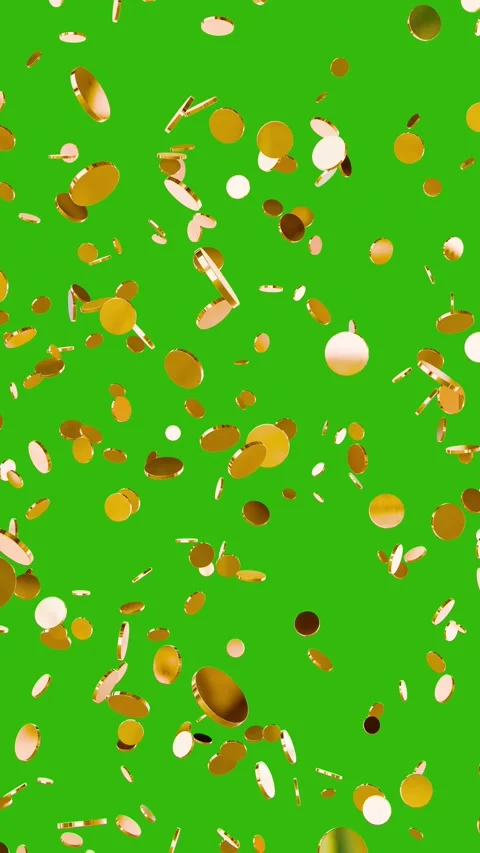 Exploding Gold Coins Motion Graphic Loop. Stock Footage 321108974