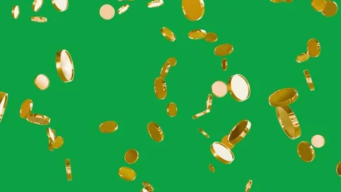 Exploding Gold Coins Motion Graphic Loop. Stock Footage 321109243