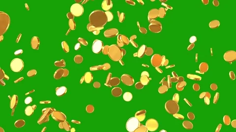 Exploding Gold Coins Motion Graphic Loop. Vídeos de archivo 321109573