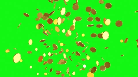 Exploding Gold Coins Motion Graphic Loop. Vídeos de archivo 321109723