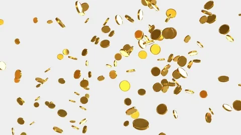 Exploding Gold Coins Motion Graphic Loop. Vídeos de archivo 321109734