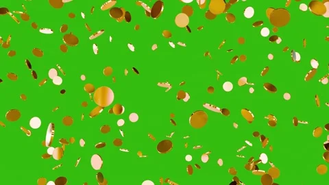 Exploding Gold Coins Motion Graphic Loop. Vídeos de archivo 321110461