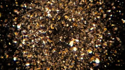Exploding gold confetti Stock Footage 266907313
