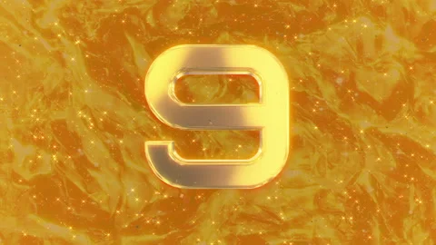Exploding Gold Countdown 10 to 0 Video stock 154713927
