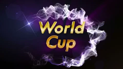 Exploding Golden World Cup Text Animation, Background 库存影片 208904297