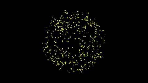 Exploding green leaf on black background.  Stock Photos