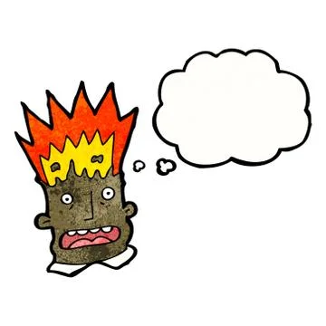 Exploding head businessman Stock Illustration