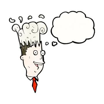 Exploding head cartoon イラスト素材
