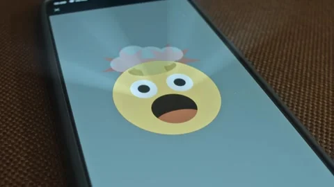 Exploding Head Emoji, blowing mind, presentation Stock Footage 309564672