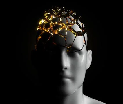 Exploding Head Mannequin Stock Illustration