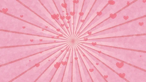 Exploding Hearts and Spinning Pink Motion Lines Video Video stock 332482781