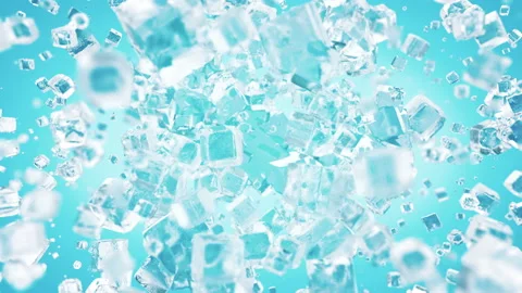 Exploding ice cubes in 4K Stock Footage 132772757