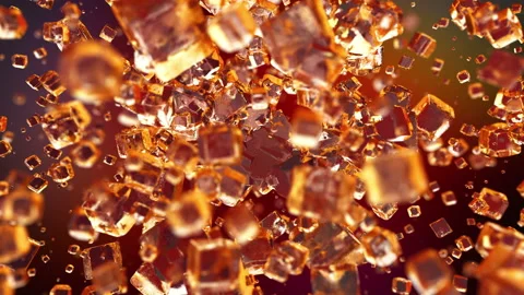 Exploding ice cubes in 4K Stock Footage 132772832