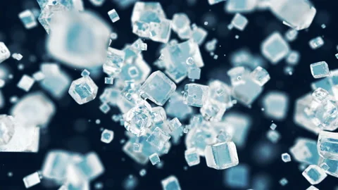 Exploding ice cubes in 4K 库存影片 132855723