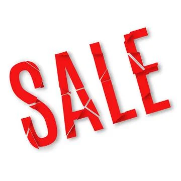 Exploding inscription sale. Stock Illustration