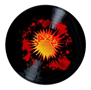 Exploding Jazz Long Playing Record イラスト素材