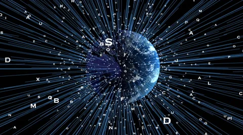 Exploding letters from earth Stock Footage 46200932