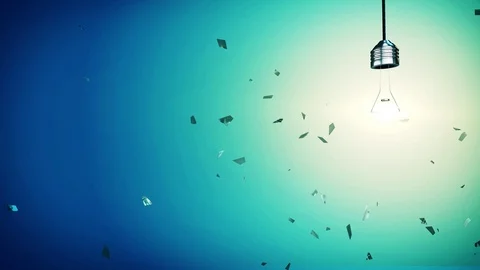 Exploding light bulb 4K idea. Creative innovation and solution concept Stock Footage 112609194
