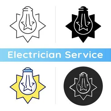 Exploding light bulb icon Stock Illustration