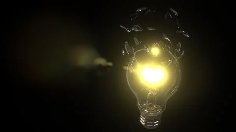 Exploding Light Bulb Stock Illustration