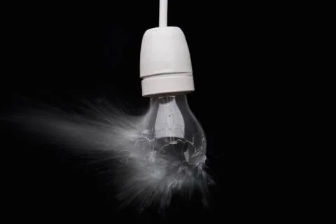 An exploding lightbulb Stock Photos