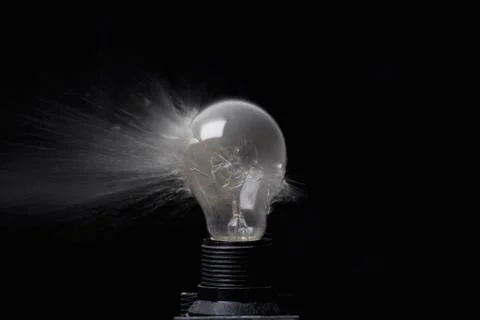 An exploding lightbulb Stock Photos