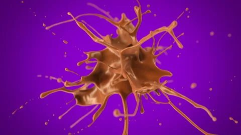 Exploding liquid chocolate in slow motion 4K Stockbeeldmateriaal 169411944