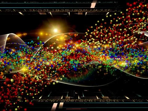 Exploding Molecules 스톡 일러스트