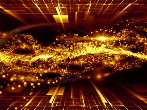 Exploding Molecules 스톡 일러스트