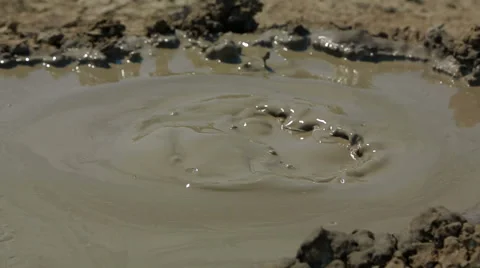 Exploding Mud Volcano Stock Footage 41500213