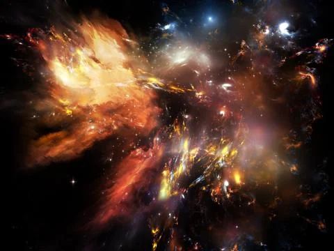 Exploding Nebula Illustrazione stock