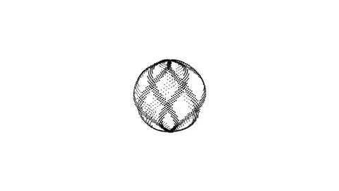 Exploding Organic Global Ball Made of Square Pixel Points Explosion Stock Footage 118986947
