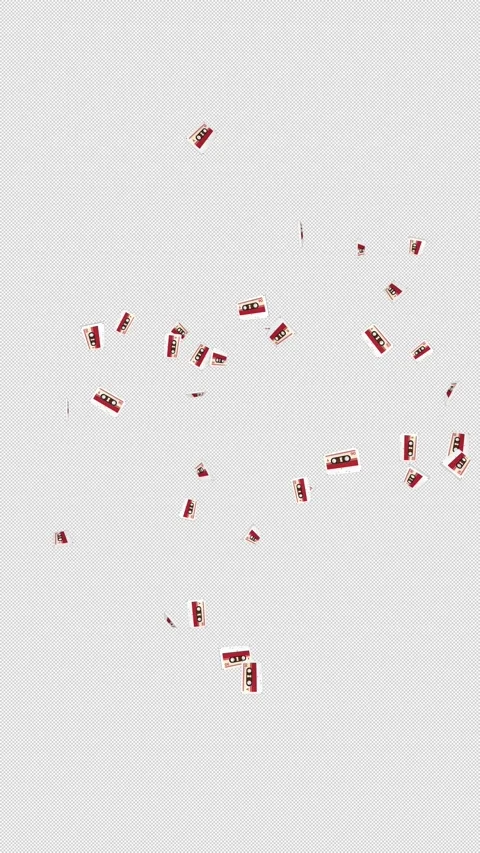 Exploding Overlay Cassette Tapes Animation 库存影片 332778385