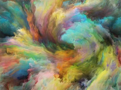 Exploding Paint Stock Illustration