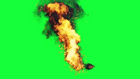 Exploding particles on Green Screen Stock Footage 322068743