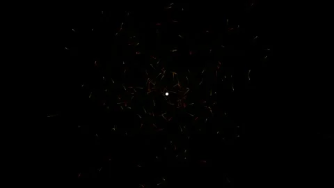 Exploding Particles Radiating from a Bright Central Point 库存影片 339181272