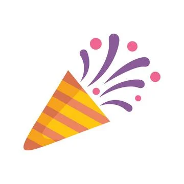 Exploding party popper celebrating a festive occasion 스톡 일러스트