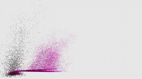 Exploding pink particles on transparent background Stock Footage 321628109