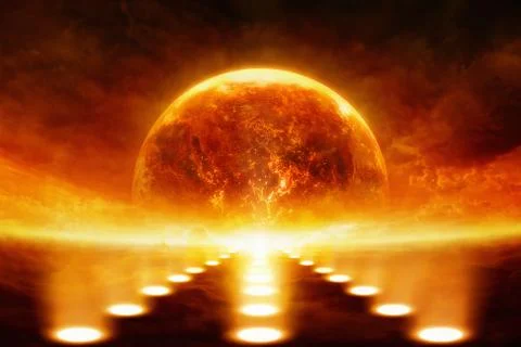 Exploding planet 스톡 일러스트