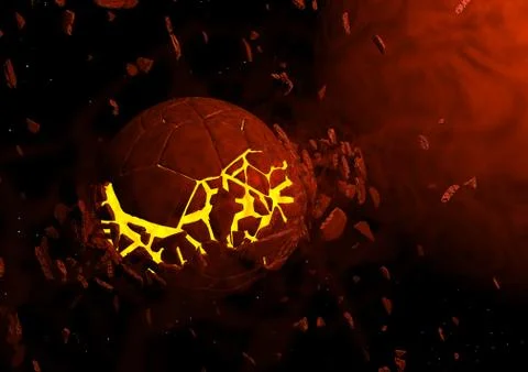 Exploding Planet イラスト素材