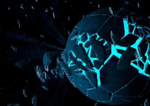 Exploding Planet Illustrazione stock