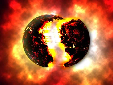 Exploding Planettheory Stock Illustration