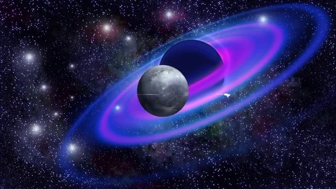 Exploding plasma and Saturn rings 스톡 동영상 86237238