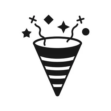 Exploding popper icon in flat style. Party poppers vector illustration on i.. 스톡 일러스트