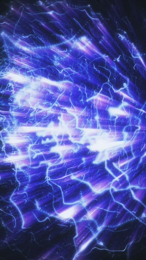 Exploding purple electrical energy and lightning rays Stock Footage 340457114